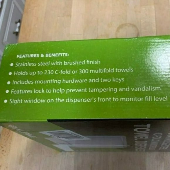 Alpine Towel Dispenser - Multifold/C-Fold - Stainless Steel W/ Brushed Finish - Picture 4 of 7